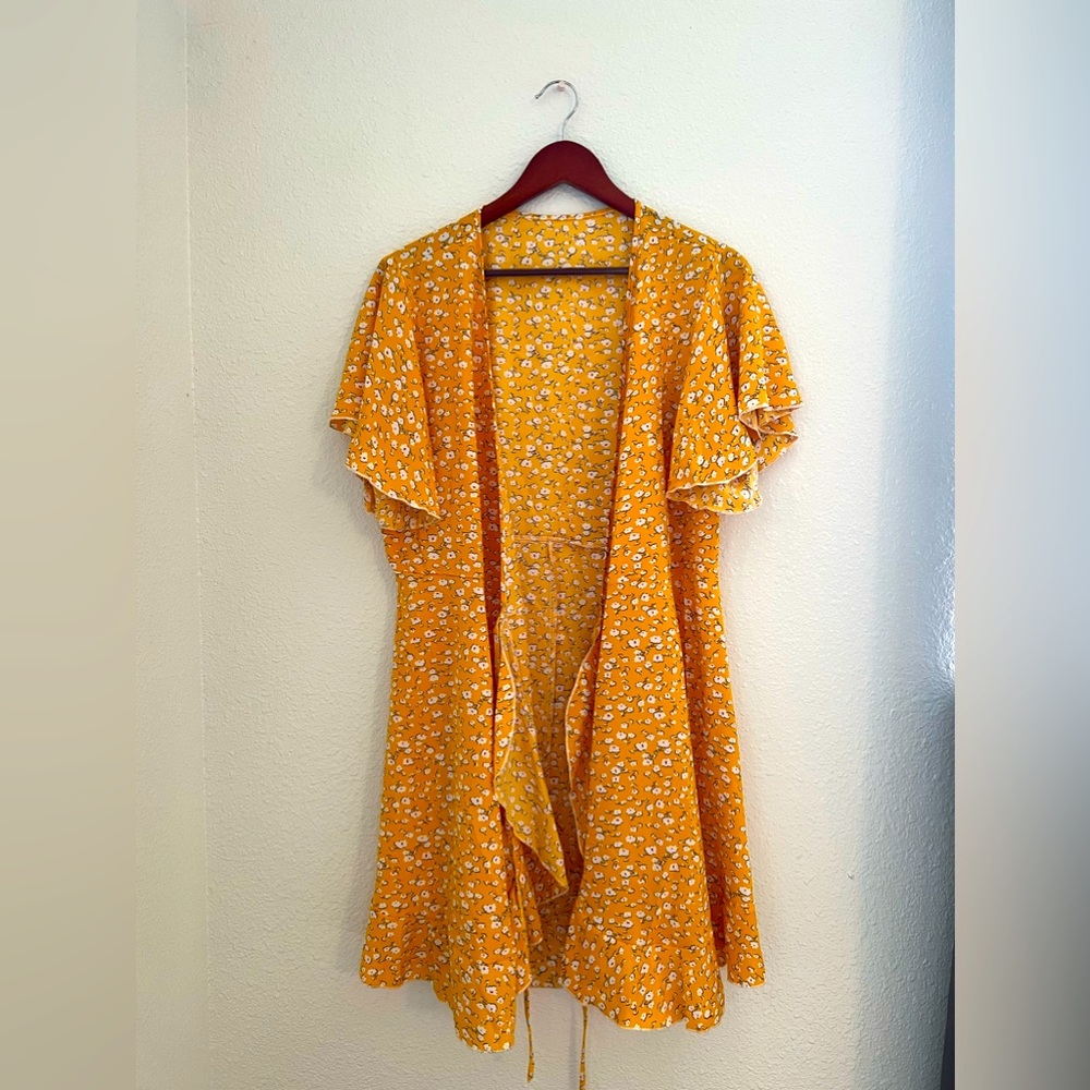 Yellow Floral Kimono